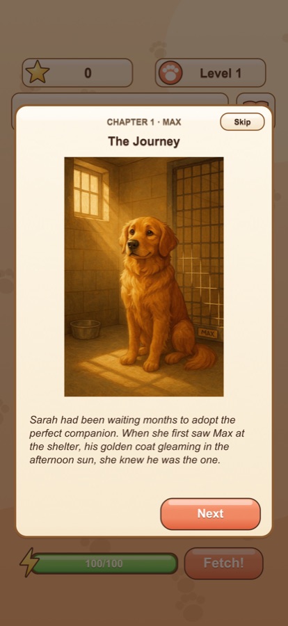 Story chapter: Max at the shelter